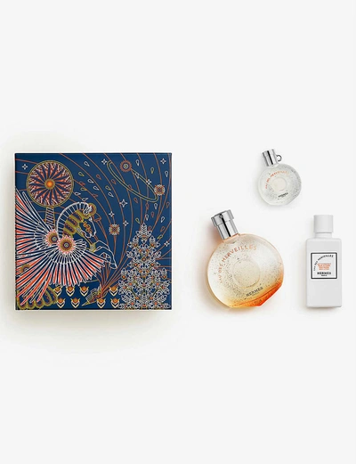 Pre-owned Hermes Eau Des Merveilles Gift Set 50ml