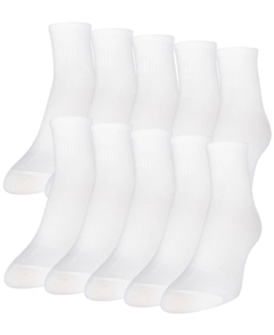 Shop Gold Toe Women's Lightweight 10pk Ankle Socks In White