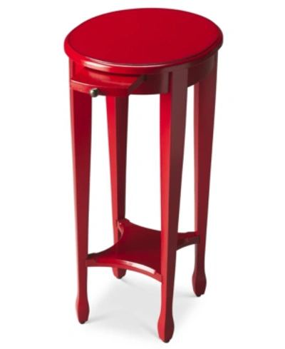 Shop Butler Arielle Round Accent Table In Red