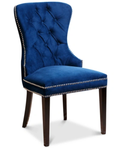 Shop Abbyson Living Dyana Tufted Dining Chair In Blue