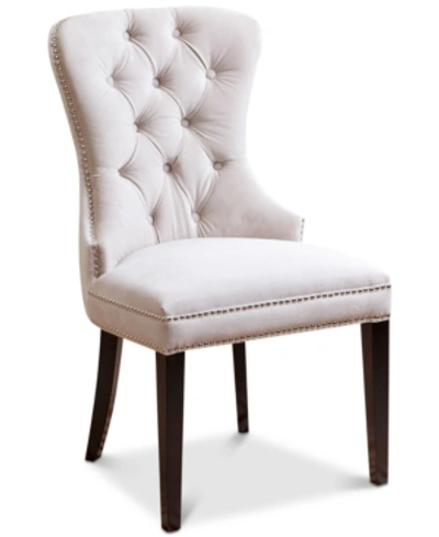Shop Abbyson Living Dyana Tufted Dining Chair In Light Beige