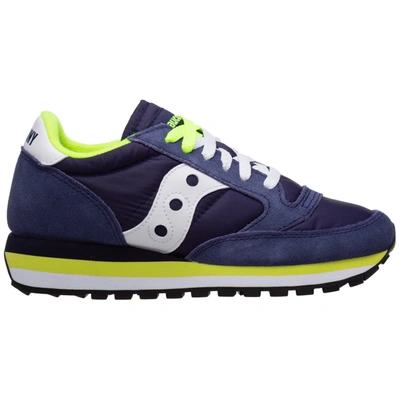 Shop Saucony Jazz Triple Sneakers In Navy/silver