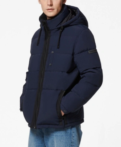 Shop Marc New York Men's Hubble Crinkle Down Jacket In Navy