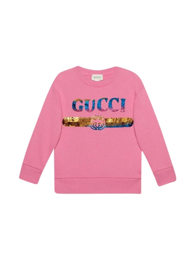 Shop Gucci Pink Sweatshirt In Rosa