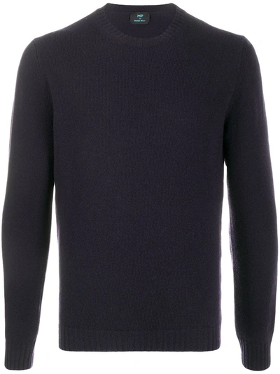 Shop Mp Massimo Piombo Fine Knit Sweater In Blue