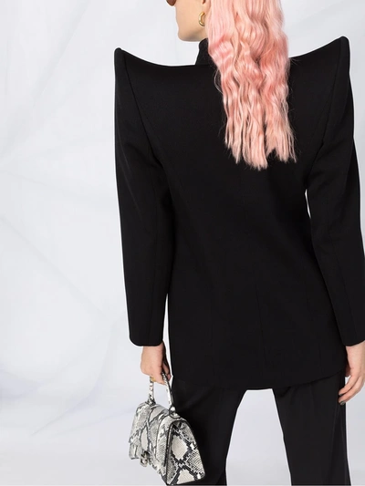 Shop Balenciaga Exaggerated-shoulder Single-breasted Jacket In Black