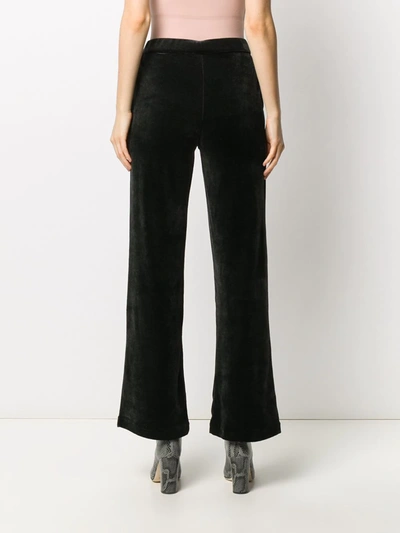 Shop Majestic Wide-leg Trousers In Black