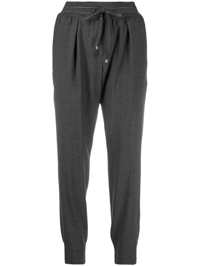 Shop Lorena Antoniazzi Straight Leg Trousers In Grey