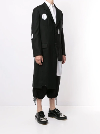 Shop Yohji Yamamoto Cut-out Circle Blazer In Black