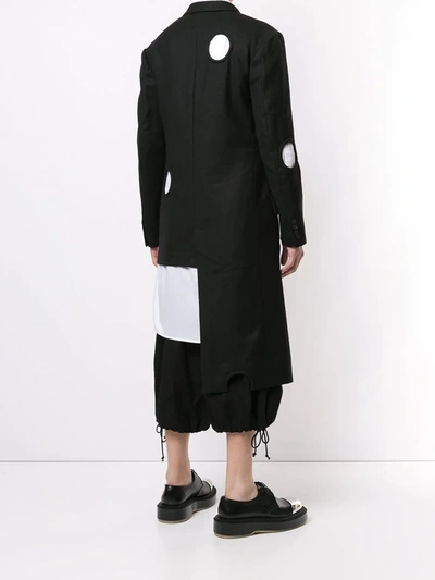 Shop Yohji Yamamoto Cut-out Circle Blazer In Black