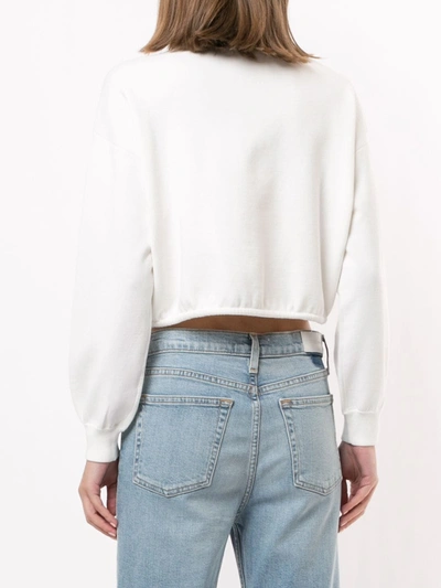 Shop Alice And Olivia Bernetta Sweatshirt In White