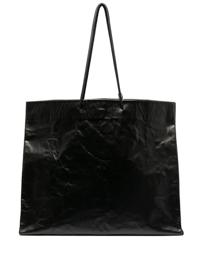 Shop Medea Wrinkled Effect Tote Bag In Black