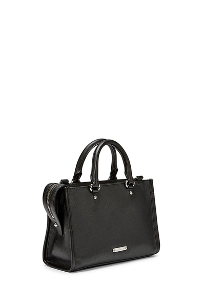 Shop Rebecca Minkoff Micro Bedford Zip Satchel In Black