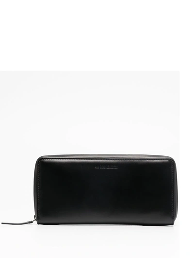 Shop Ann Demeulemeester Zip-around Leather Wallet In Black