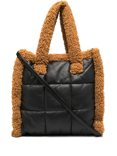 Shop Stand Studio Lolita Quilted Tote Bag In Black