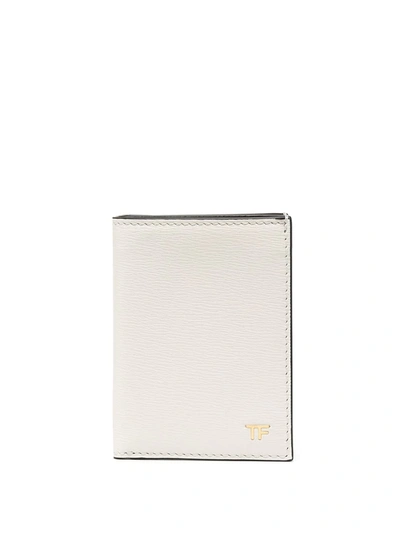 Shop Tom Ford Bi-fold Logo Cardholder In White
