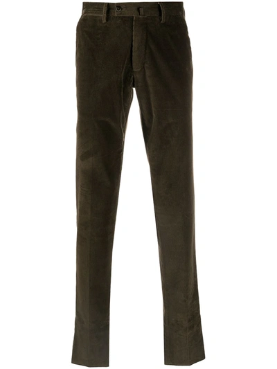 Shop Pt01 Corduroy Straight-leg Trousers In Green