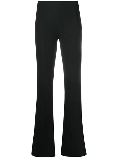 Shop Blanca Vita Fitted Flare Trousers In Black