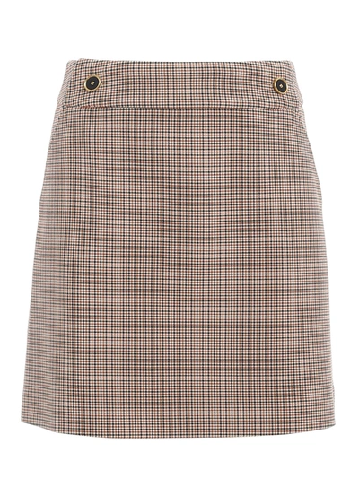 Shop Tory Burch Plaid Mini Skirt In Multicolor