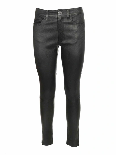 Shop Dondup Skinny Leather Pants In Black