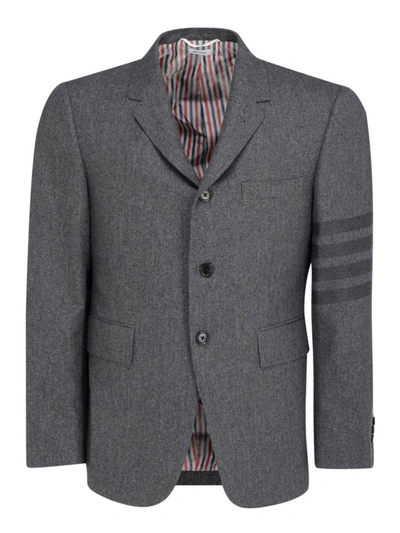 Shop Thom Browne Cashmere Wool Blend Blazer In Grey