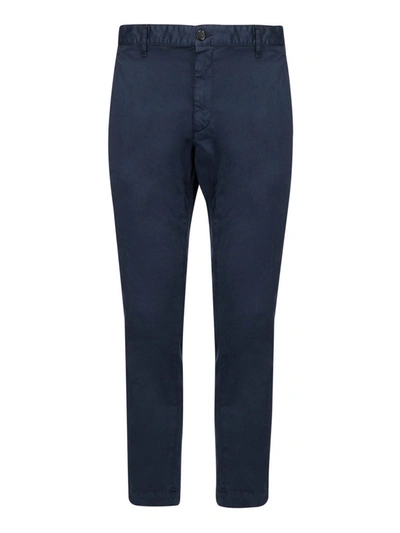 Shop Dsquared2 Cotton Chino Trousers In Blue