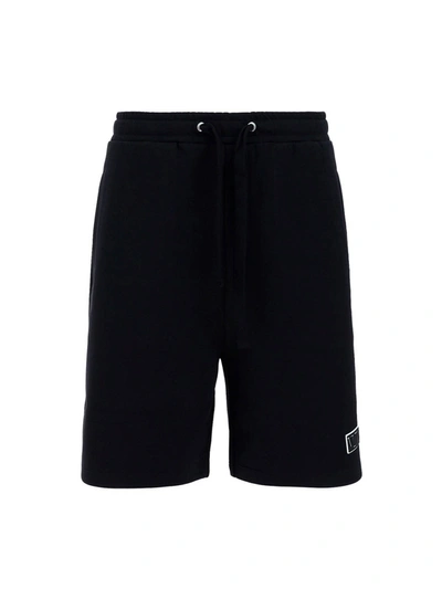 Shop Valentino Cotton Bermuda Shorts In Black