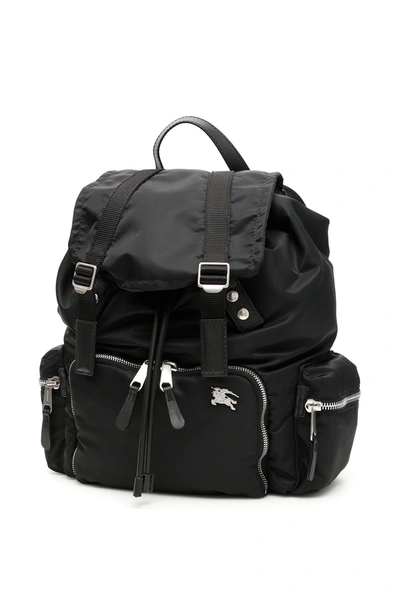 Shop Burberry Rucksack With Equestrian Knight In Black