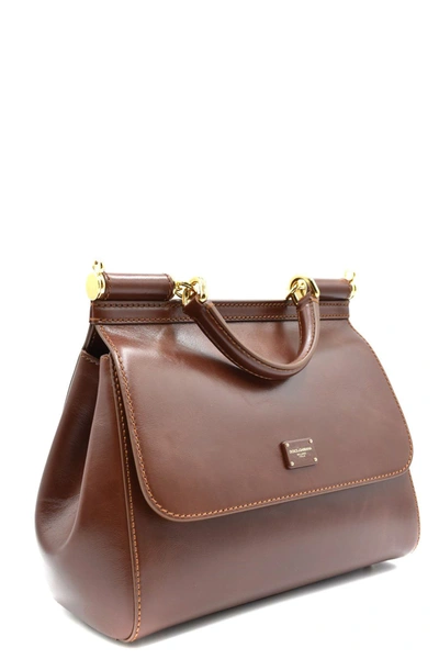 Shop Dolce & Gabbana Bags.. Leather Brown