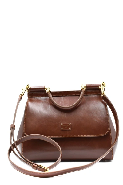 Shop Dolce & Gabbana Bags.. Leather Brown