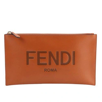 Shop Fendi Bags In Cuoio+oro Soft