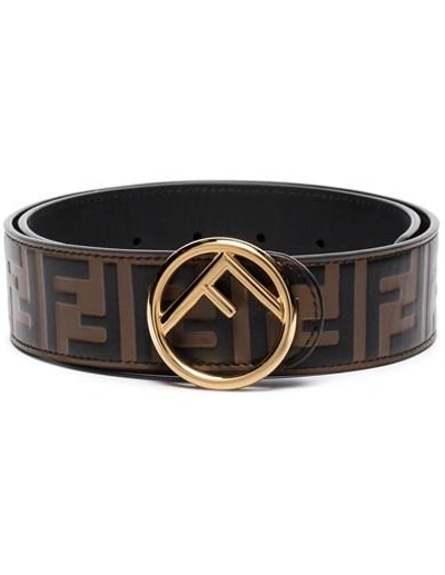 Shop Fendi Belts In Maya+nero+os