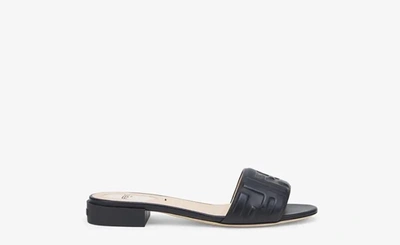 Shop Fendi Sandals In Nero