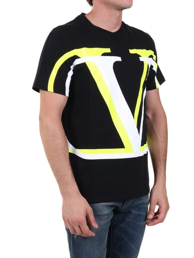 Shop Valentino T-shirt V Logo In Black