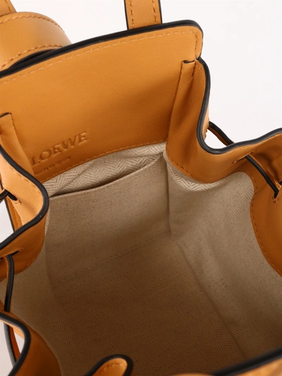 Shop Loewe Mini Hammock Drawstring Bag In Beige