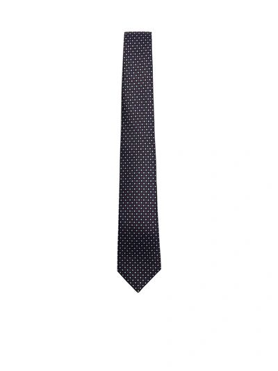 Shop Kiton Geometric-motif Silk Tie In Multicolor