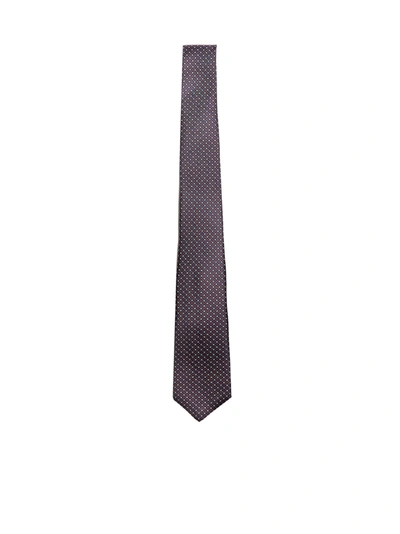 Shop Kiton Geometric-motif Silk Tie In Multicolor