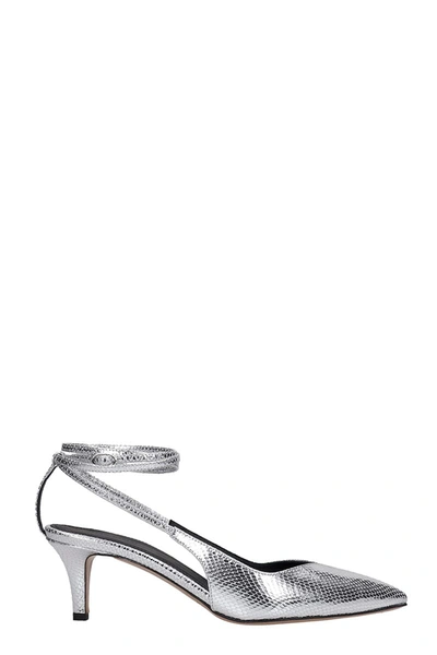 Shop Isabel Marant Pesar Pumps In Silver Leather