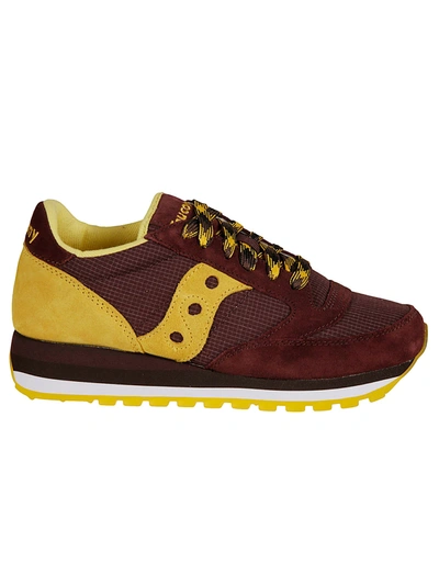 Shop Saucony Jazz Triple Sneakers In Chocolate/gold