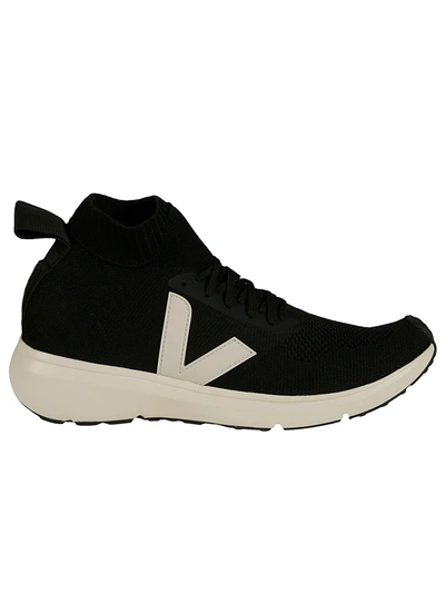 Shop Rick Owens Vej Sock Runner Sneakers In Black/white