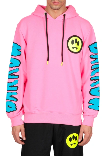 Shop Barrow Rainbow Smile Hoodie In Rosa