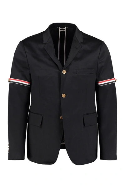 Shop Thom Browne Single-breasted Two Button Jacket In Blue