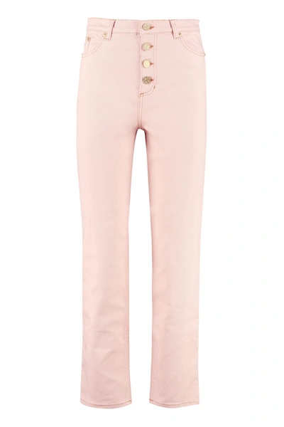 Shop Baum Und Pferdgarten Nancy 5-pocket Straight-leg Jeans In Pink