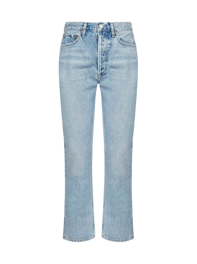 Shop Agolde Riley Cropped Jeans In Renewal