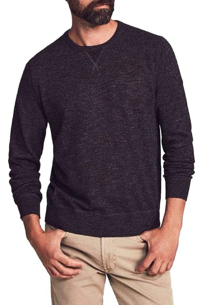 Shop Faherty Brand Sconset Crewneck Sweater In Black Heather