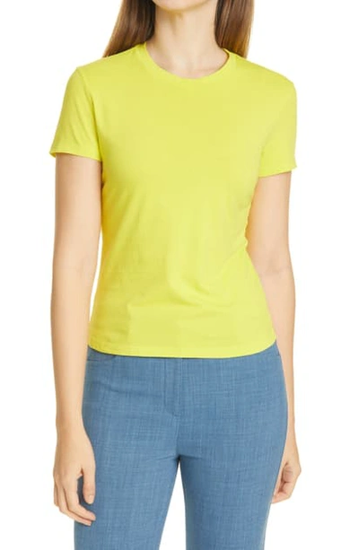 Shop Theory Pima Cotton Tiny Tee In Bright Lime