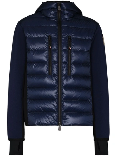 Shop Moncler Zip-up Quilted Ski Jacket In Blue