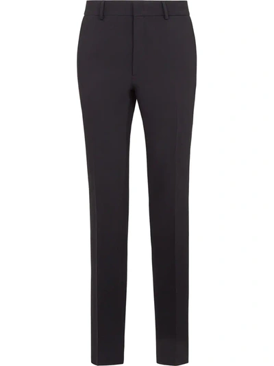 Shop Fendi Ff-logo Detail Tailored Trousers In Black