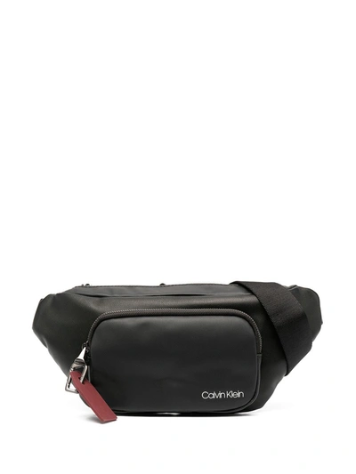 Shop Calvin Klein Logo Print Belt Bag In Black