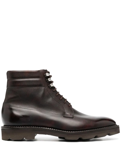 Shop John Lobb Alder Leather Boots In Brown